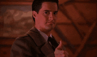 Dale Cooper giving his infamous thumbs up.